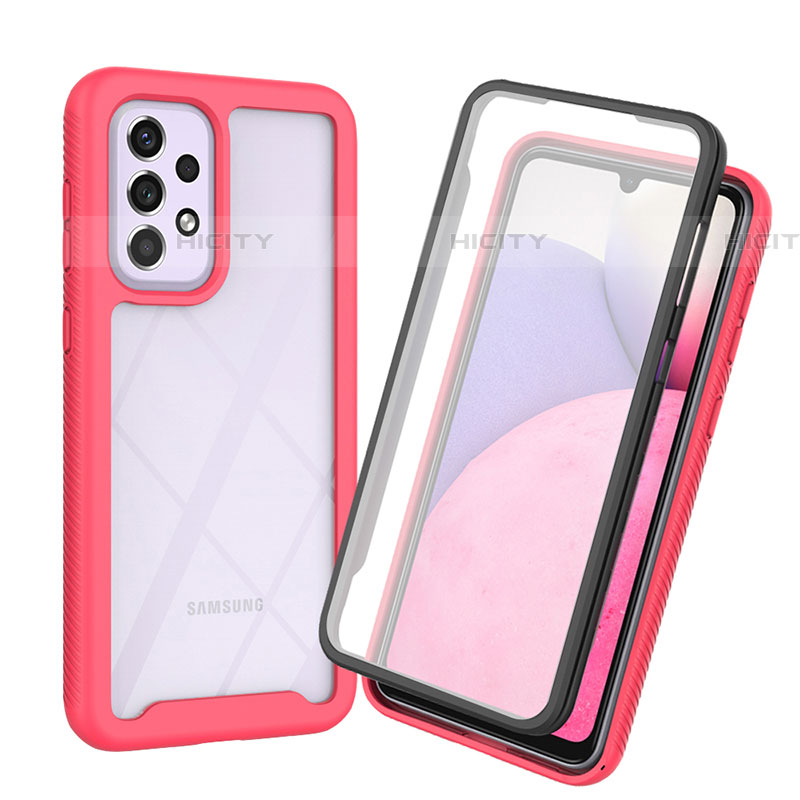 Coque Rebord Contour Silicone et Vitre Transparente Housse Etui 360 Degres ZJ3 pour Samsung Galaxy A53 5G Plus