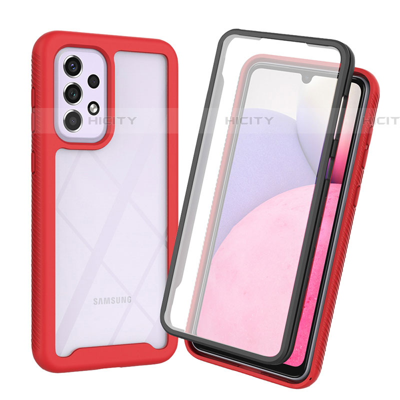 Coque Rebord Contour Silicone et Vitre Transparente Housse Etui 360 Degres ZJ3 pour Samsung Galaxy A73 5G Plus