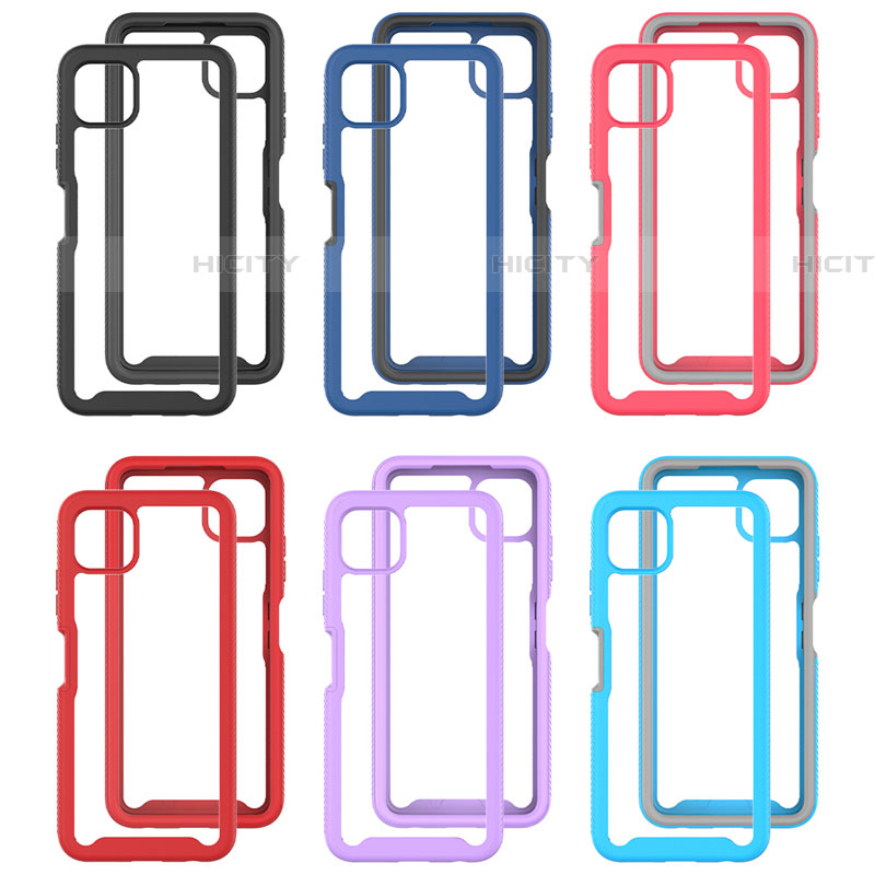 Coque Rebord Contour Silicone et Vitre Transparente Housse Etui 360 Degres ZJ3 pour Samsung Galaxy F42 5G Plus