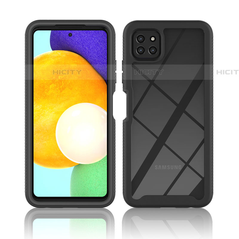 Coque Rebord Contour Silicone et Vitre Transparente Housse Etui 360 Degres ZJ3 pour Samsung Galaxy F42 5G Plus