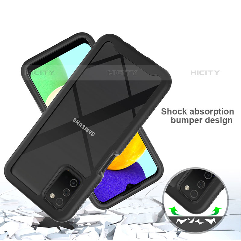 Coque Rebord Contour Silicone et Vitre Transparente Housse Etui 360 Degres ZJ3 pour Samsung Galaxy M02s Plus