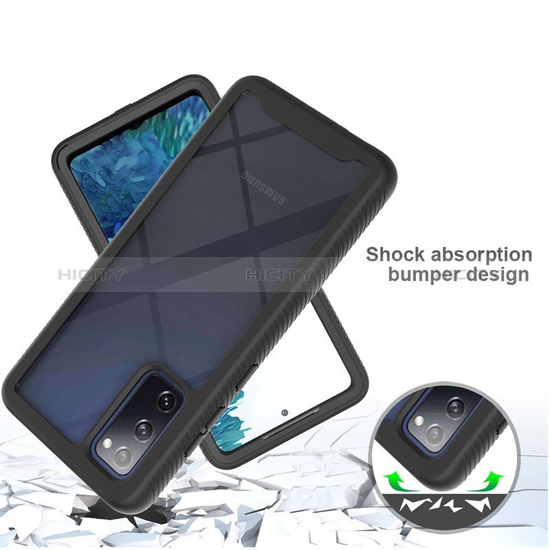 Coque Rebord Contour Silicone et Vitre Transparente Housse Etui 360 Degres ZJ3 pour Samsung Galaxy S20 FE 4G Plus