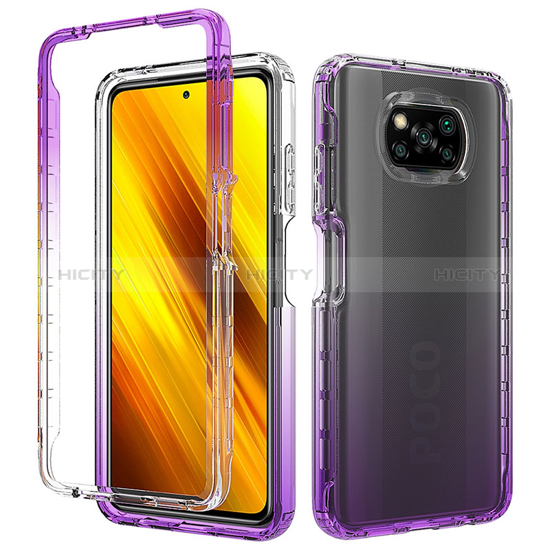 Coque Rebord Contour Silicone et Vitre Transparente Housse Etui 360 Degres ZJ3 pour Xiaomi Poco X3 Pro Plus