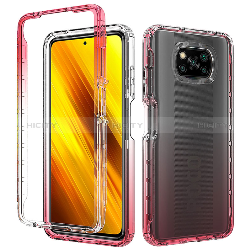 Coque Rebord Contour Silicone et Vitre Transparente Housse Etui 360 Degres ZJ3 pour Xiaomi Poco X3 Pro Plus