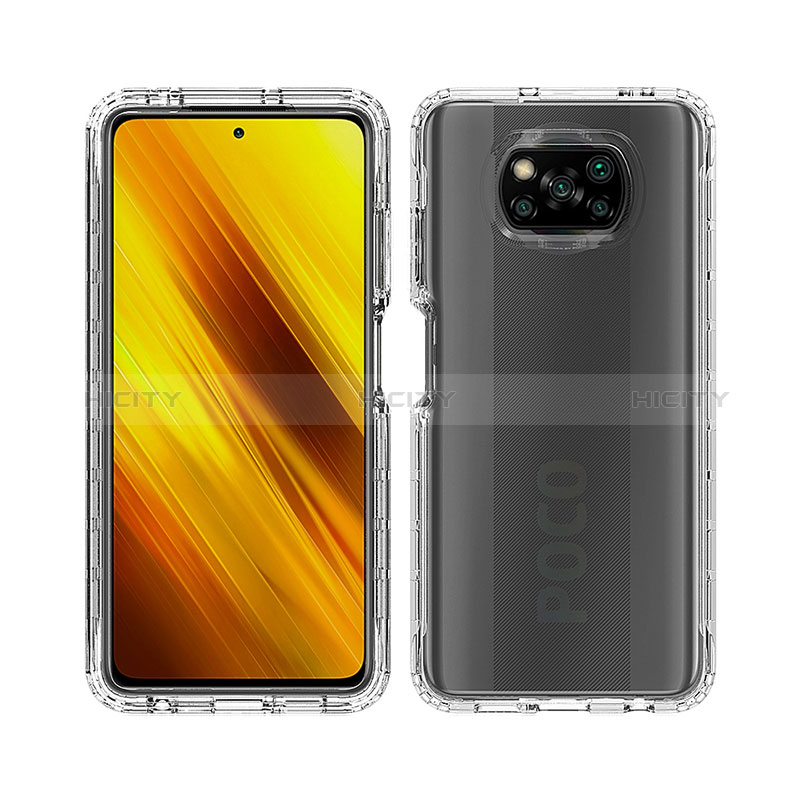 Coque Rebord Contour Silicone et Vitre Transparente Housse Etui 360 Degres ZJ3 pour Xiaomi Poco X3 Pro Plus