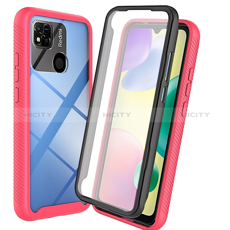 Coque Rebord Contour Silicone et Vitre Transparente Housse Etui 360 Degres ZJ3 pour Xiaomi Redmi 9 Activ Plus