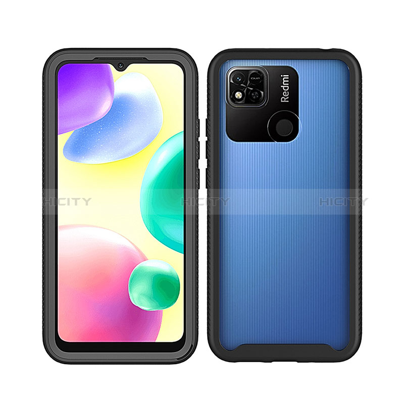 Coque Rebord Contour Silicone et Vitre Transparente Housse Etui 360 Degres ZJ3 pour Xiaomi Redmi 9 Activ Plus