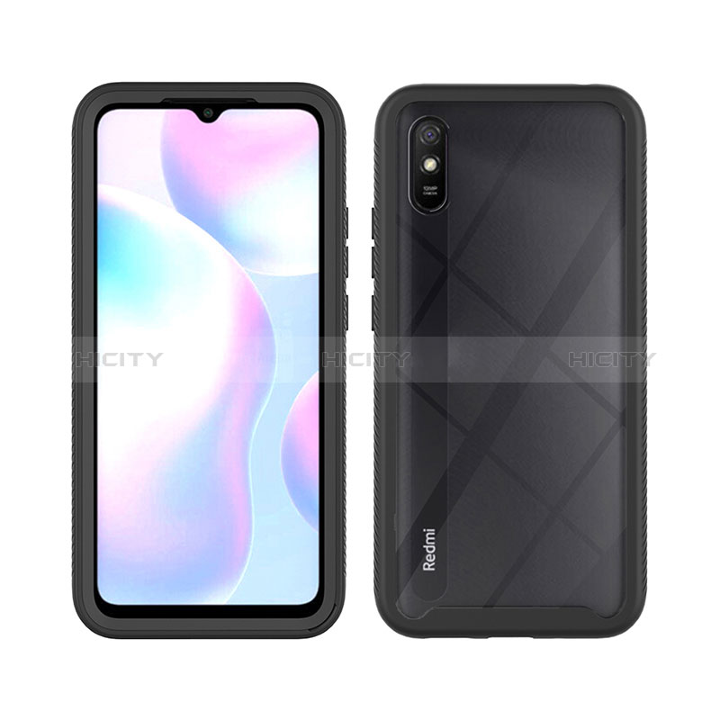 Coque Rebord Contour Silicone et Vitre Transparente Housse Etui 360 Degres ZJ3 pour Xiaomi Redmi 9A Plus