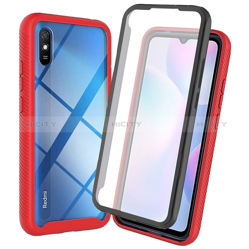 Coque Rebord Contour Silicone et Vitre Transparente Housse Etui 360 Degres ZJ3 pour Xiaomi Redmi 9A Plus