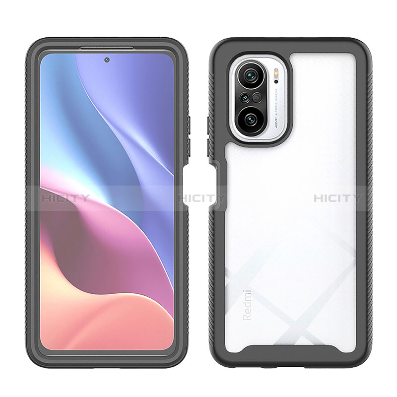 Coque Rebord Contour Silicone et Vitre Transparente Housse Etui 360 Degres ZJ3 pour Xiaomi Redmi K40 Pro 5G Plus