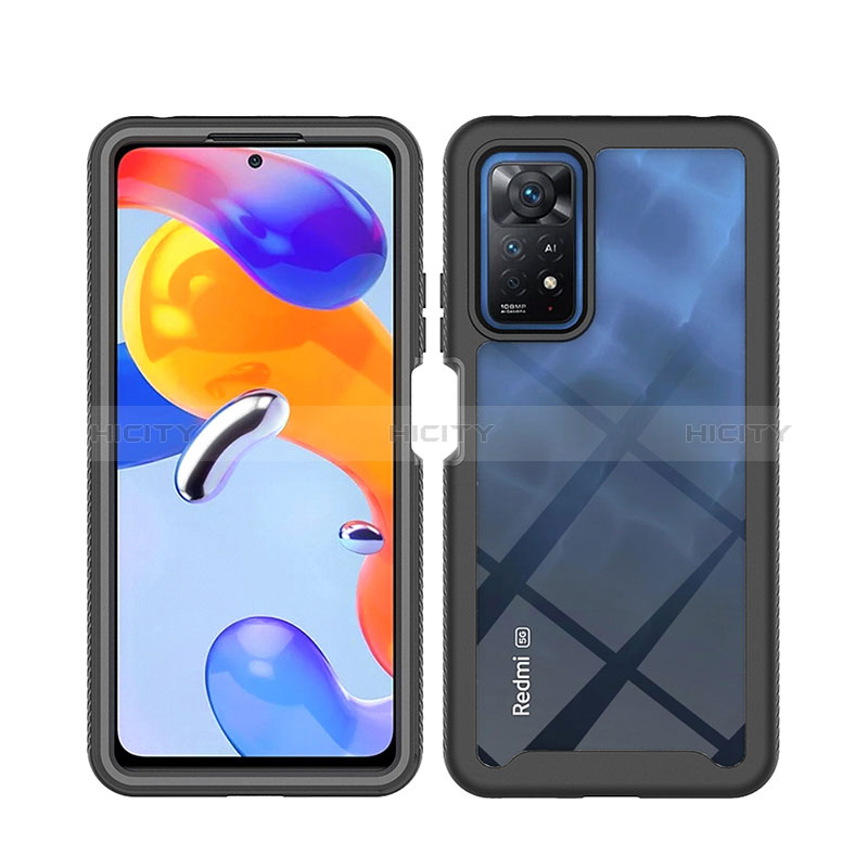 Coque Rebord Contour Silicone et Vitre Transparente Housse Etui 360 Degres ZJ3 pour Xiaomi Redmi Note 11 Pro 5G Plus