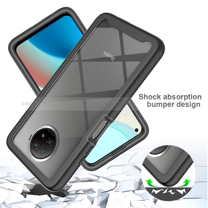 Coque Rebord Contour Silicone et Vitre Transparente Housse Etui 360 Degres ZJ3 pour Xiaomi Redmi Note 9 5G Plus