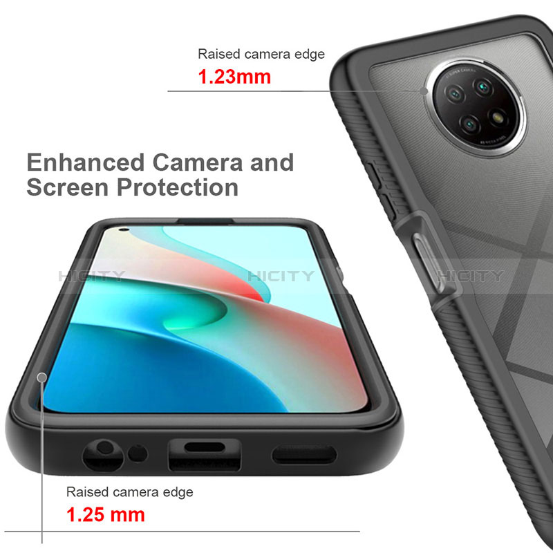 Coque Rebord Contour Silicone et Vitre Transparente Housse Etui 360 Degres ZJ3 pour Xiaomi Redmi Note 9 5G Plus