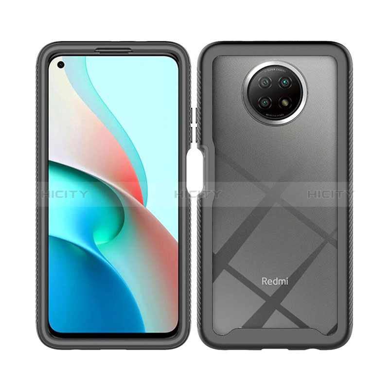 Coque Rebord Contour Silicone et Vitre Transparente Housse Etui 360 Degres ZJ3 pour Xiaomi Redmi Note 9 5G Plus