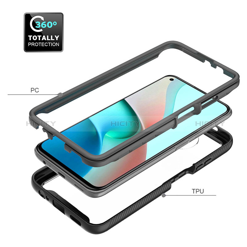 Coque Rebord Contour Silicone et Vitre Transparente Housse Etui 360 Degres ZJ3 pour Xiaomi Redmi Note 9T 5G Plus