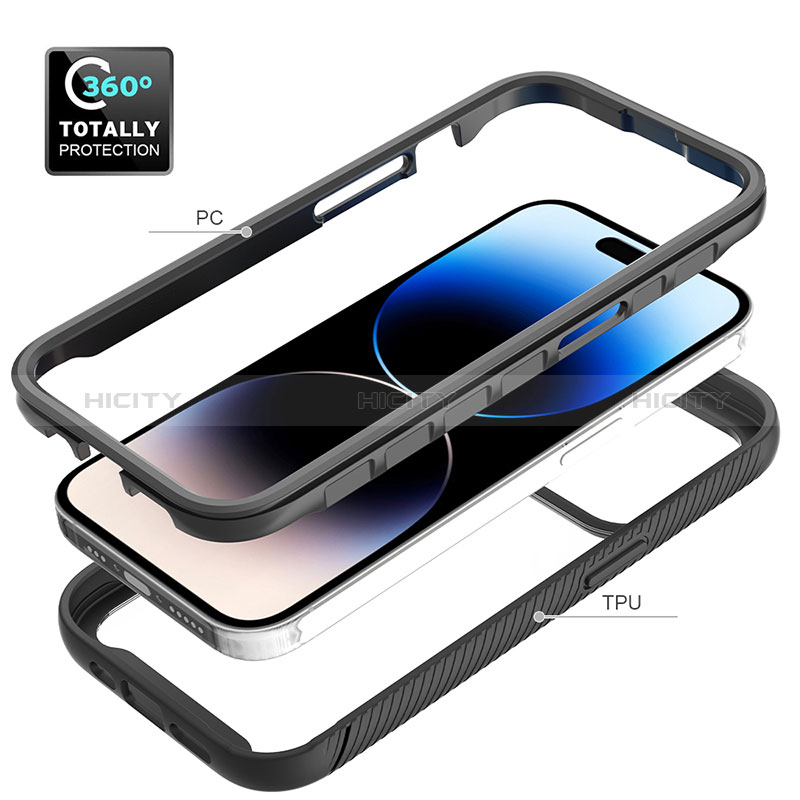 Coque Rebord Contour Silicone et Vitre Transparente Housse Etui 360 Degres ZJ4 pour Apple iPhone 13 Pro Max Plus