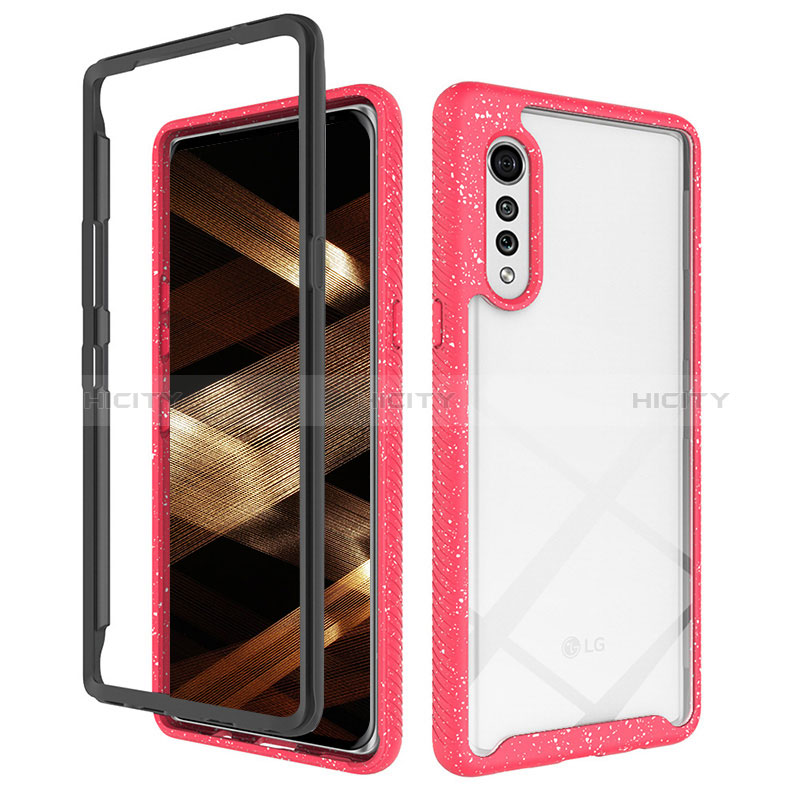 Coque Rebord Contour Silicone et Vitre Transparente Housse Etui 360 Degres ZJ4 pour LG Velvet 5G Plus