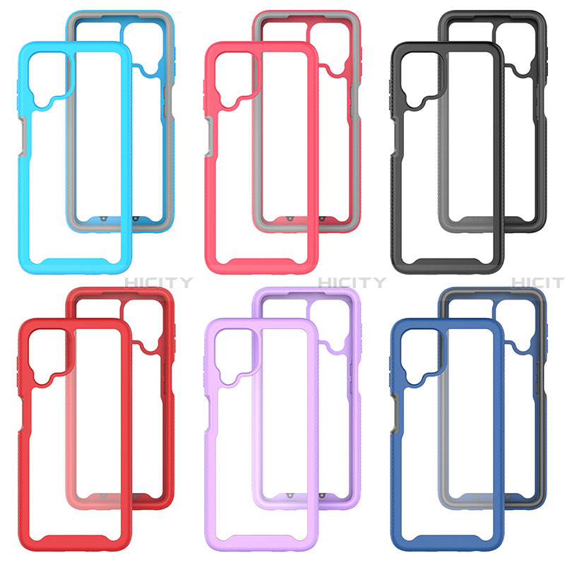 Coque Rebord Contour Silicone et Vitre Transparente Housse Etui 360 Degres ZJ4 pour Samsung Galaxy A22 4G Plus