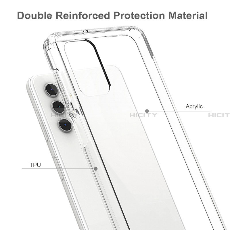 Coque Rebord Contour Silicone et Vitre Transparente Housse Etui 360 Degres ZJ4 pour Samsung Galaxy A32 5G Plus