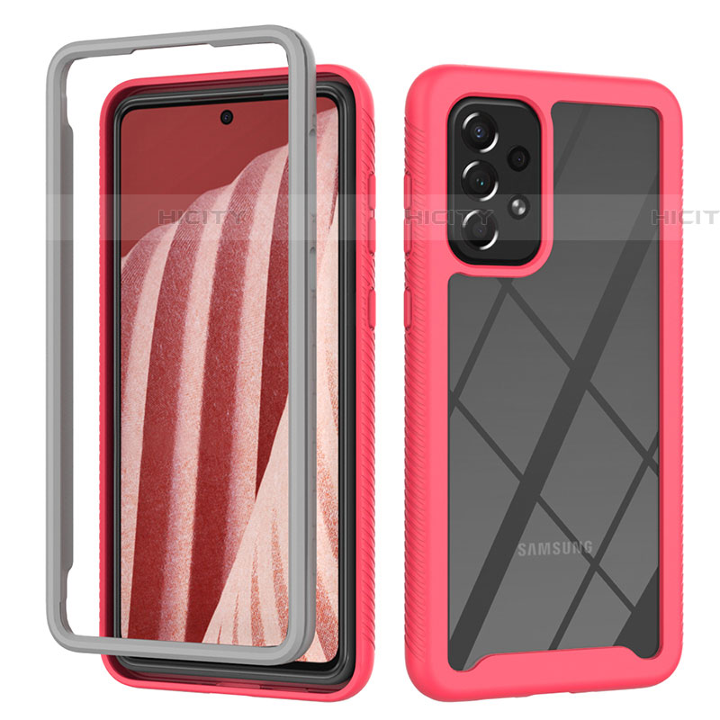 Coque Rebord Contour Silicone et Vitre Transparente Housse Etui 360 Degres ZJ4 pour Samsung Galaxy A73 5G Plus