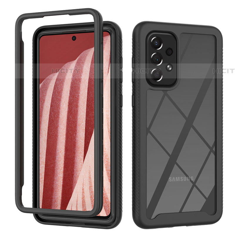 Coque Rebord Contour Silicone et Vitre Transparente Housse Etui 360 Degres ZJ4 pour Samsung Galaxy A73 5G Plus