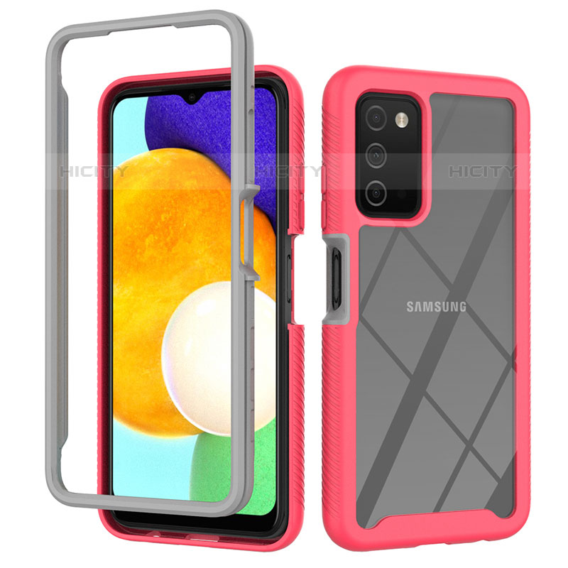 Coque Rebord Contour Silicone et Vitre Transparente Housse Etui 360 Degres ZJ4 pour Samsung Galaxy M02s Plus