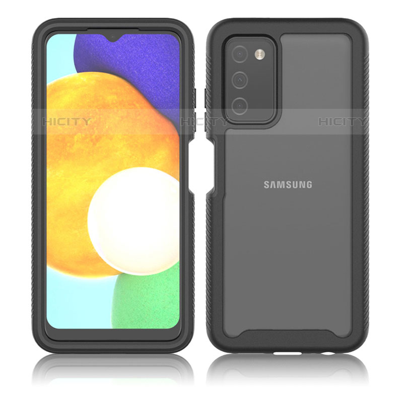 Coque Rebord Contour Silicone et Vitre Transparente Housse Etui 360 Degres ZJ4 pour Samsung Galaxy M02s Plus