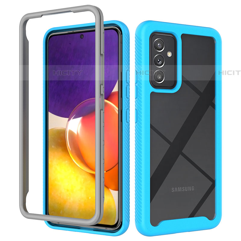 Coque Rebord Contour Silicone et Vitre Transparente Housse Etui 360 Degres ZJ4 pour Samsung Galaxy Quantum4 5G Plus