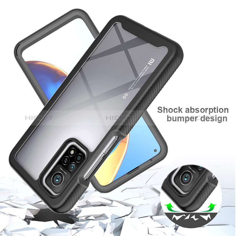 Coque Rebord Contour Silicone et Vitre Transparente Housse Etui 360 Degres ZJ4 pour Xiaomi Mi 10T 5G Plus