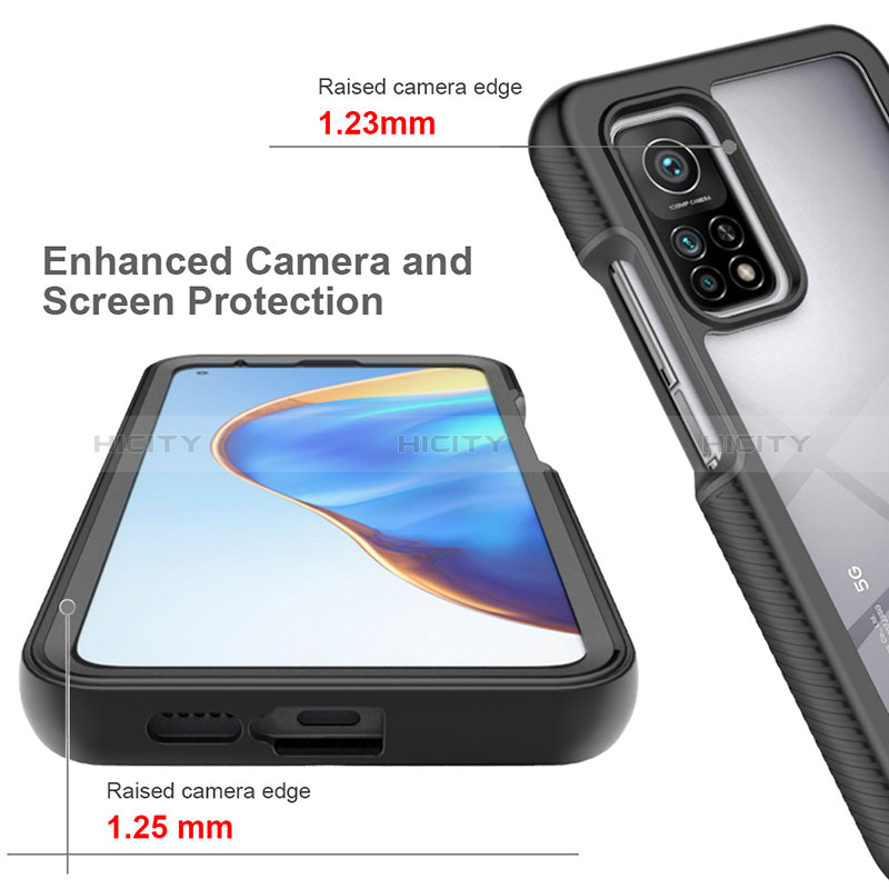 Coque Rebord Contour Silicone et Vitre Transparente Housse Etui 360 Degres ZJ4 pour Xiaomi Mi 10T 5G Plus