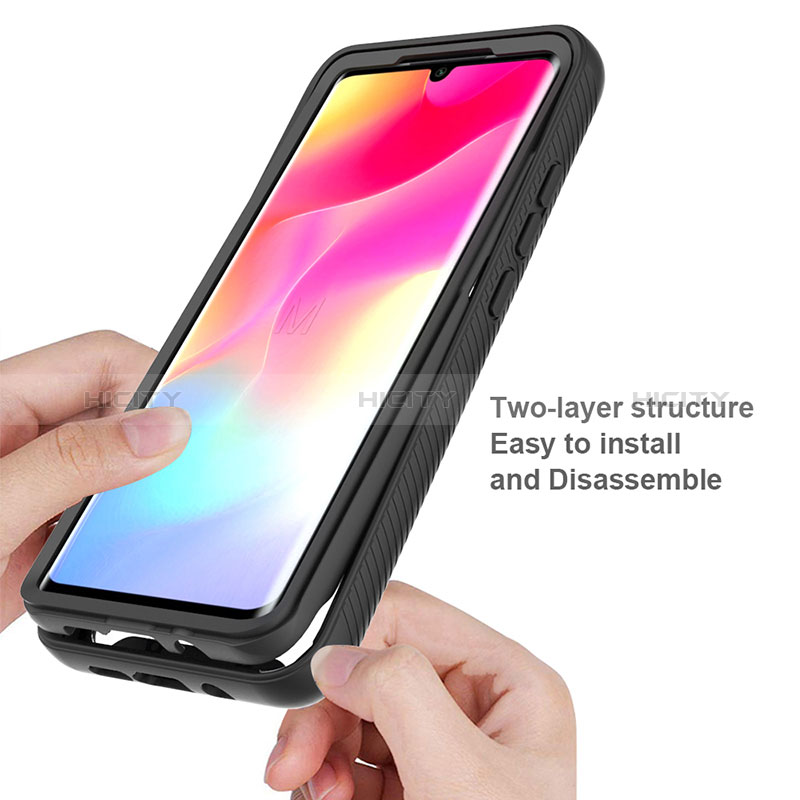 Coque Rebord Contour Silicone et Vitre Transparente Housse Etui 360 Degres ZJ4 pour Xiaomi Mi Note 10 Lite Plus