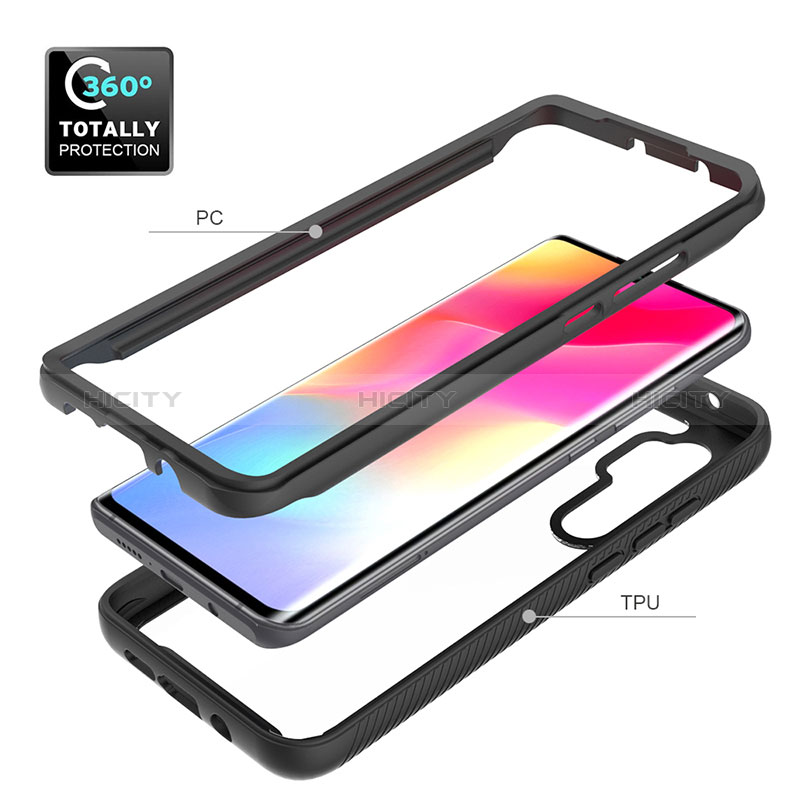 Coque Rebord Contour Silicone et Vitre Transparente Housse Etui 360 Degres ZJ4 pour Xiaomi Mi Note 10 Lite Plus