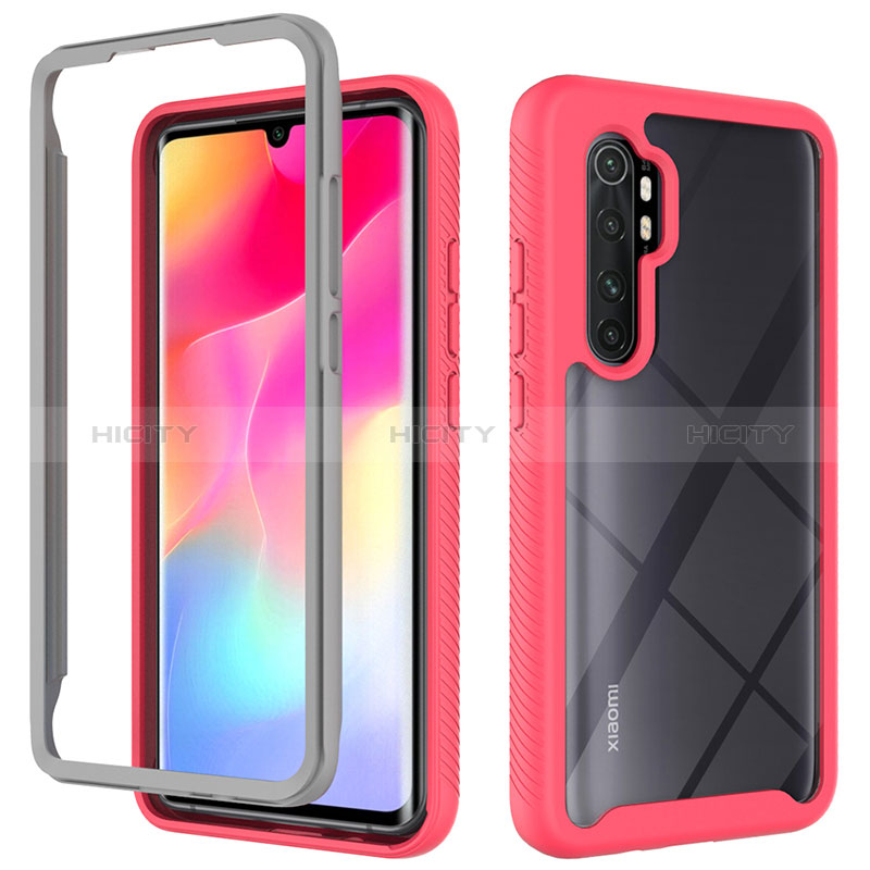 Coque Rebord Contour Silicone et Vitre Transparente Housse Etui 360 Degres ZJ4 pour Xiaomi Mi Note 10 Lite Plus