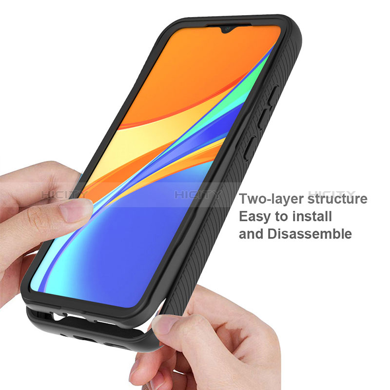 Coque Rebord Contour Silicone et Vitre Transparente Housse Etui 360 Degres ZJ4 pour Xiaomi POCO C3 Plus