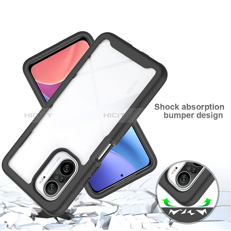 Coque Rebord Contour Silicone et Vitre Transparente Housse Etui 360 Degres ZJ4 pour Xiaomi Poco F3 5G Plus