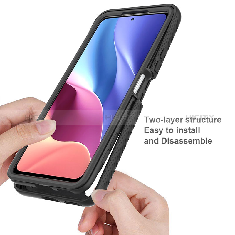 Coque Rebord Contour Silicone et Vitre Transparente Housse Etui 360 Degres ZJ4 pour Xiaomi Poco F3 5G Plus