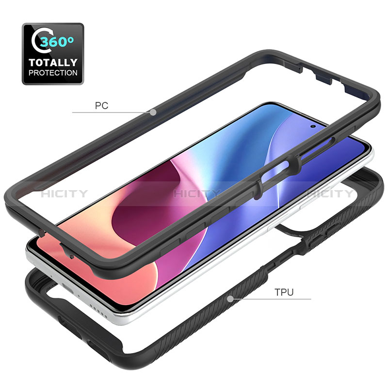 Coque Rebord Contour Silicone et Vitre Transparente Housse Etui 360 Degres ZJ4 pour Xiaomi Poco F3 5G Plus