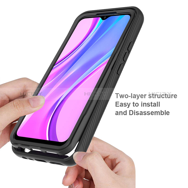 Coque Rebord Contour Silicone et Vitre Transparente Housse Etui 360 Degres ZJ4 pour Xiaomi Poco M2 Plus