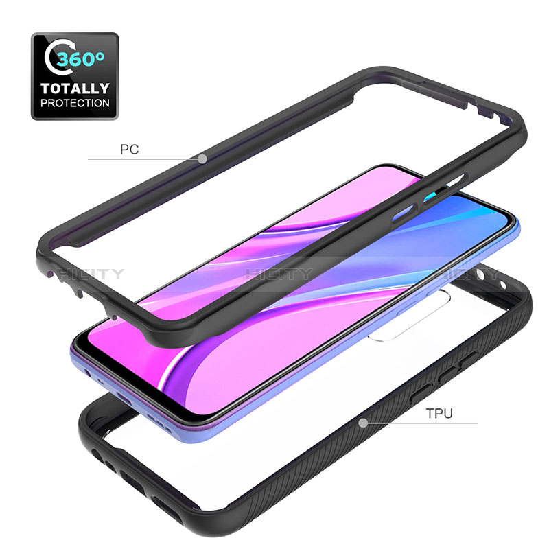 Coque Rebord Contour Silicone et Vitre Transparente Housse Etui 360 Degres ZJ4 pour Xiaomi Poco M2 Plus