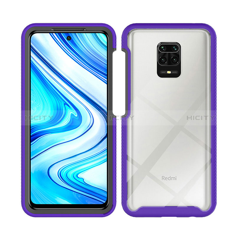 Coque Rebord Contour Silicone et Vitre Transparente Housse Etui 360 Degres ZJ4 pour Xiaomi Poco M2 Pro Plus