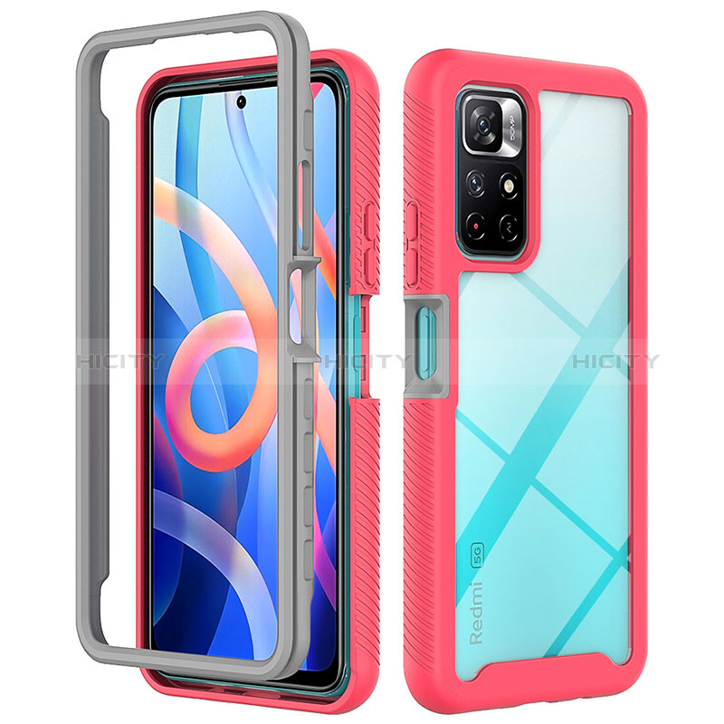 Coque Rebord Contour Silicone et Vitre Transparente Housse Etui 360 Degres ZJ4 pour Xiaomi Poco M4 Pro 5G Plus