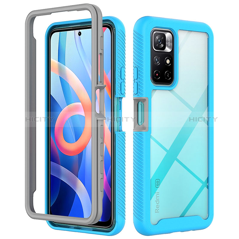 Coque Rebord Contour Silicone et Vitre Transparente Housse Etui 360 Degres ZJ4 pour Xiaomi Poco M4 Pro 5G Plus