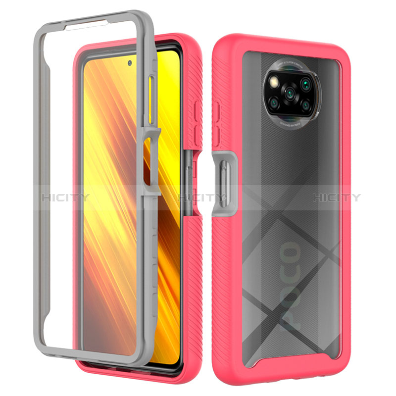 Coque Rebord Contour Silicone et Vitre Transparente Housse Etui 360 Degres ZJ4 pour Xiaomi Poco X3 NFC Plus