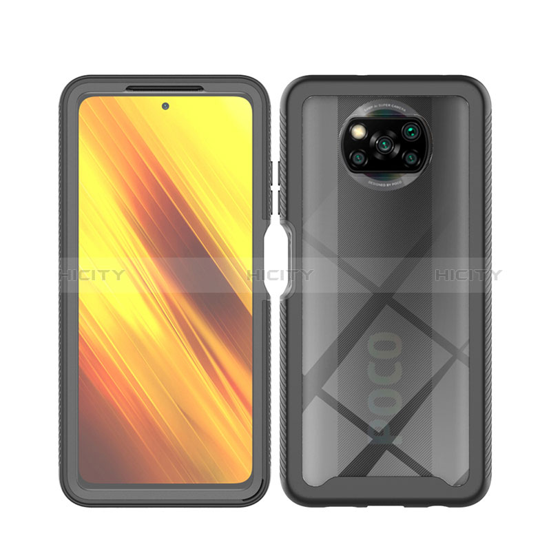 Coque Rebord Contour Silicone et Vitre Transparente Housse Etui 360 Degres ZJ4 pour Xiaomi Poco X3 NFC Plus