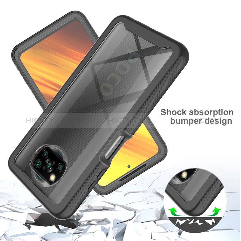 Coque Rebord Contour Silicone et Vitre Transparente Housse Etui 360 Degres ZJ4 pour Xiaomi Poco X3 Pro Plus