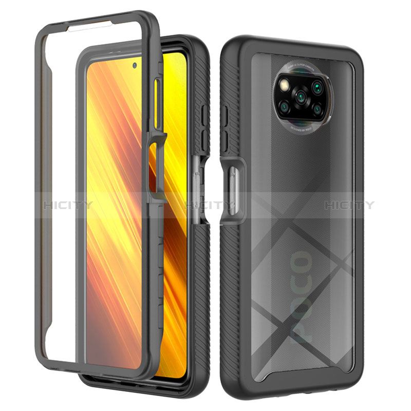 Coque Rebord Contour Silicone et Vitre Transparente Housse Etui 360 Degres ZJ4 pour Xiaomi Poco X3 Pro Plus