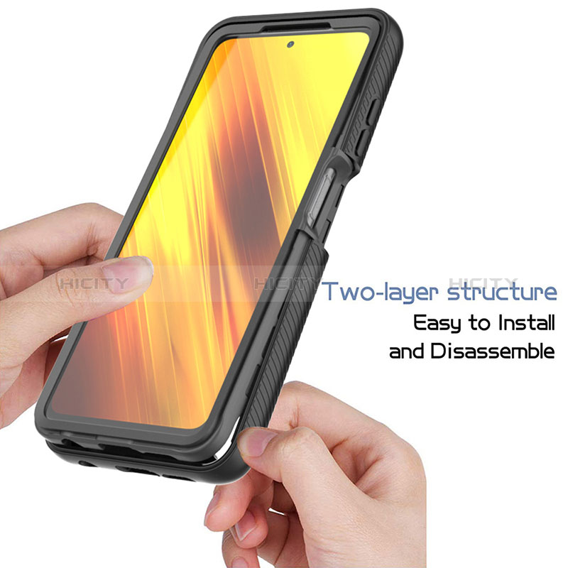 Coque Rebord Contour Silicone et Vitre Transparente Housse Etui 360 Degres ZJ4 pour Xiaomi Poco X3 Pro Plus