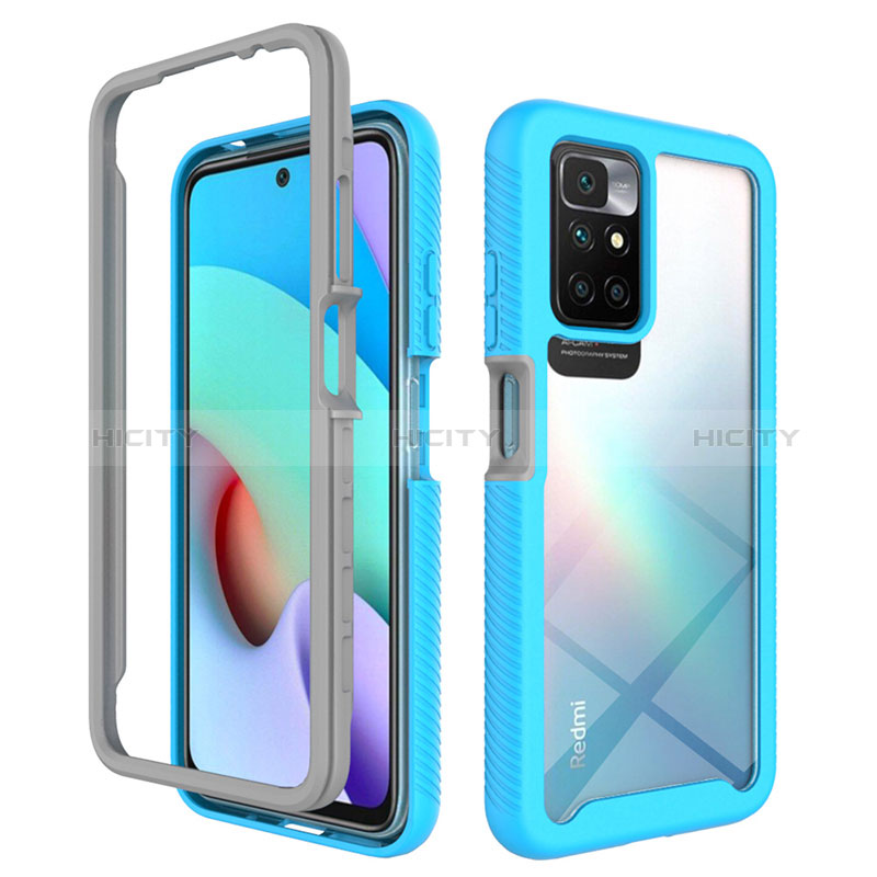 Coque Rebord Contour Silicone et Vitre Transparente Housse Etui 360 Degres ZJ4 pour Xiaomi Redmi 10 4G Plus