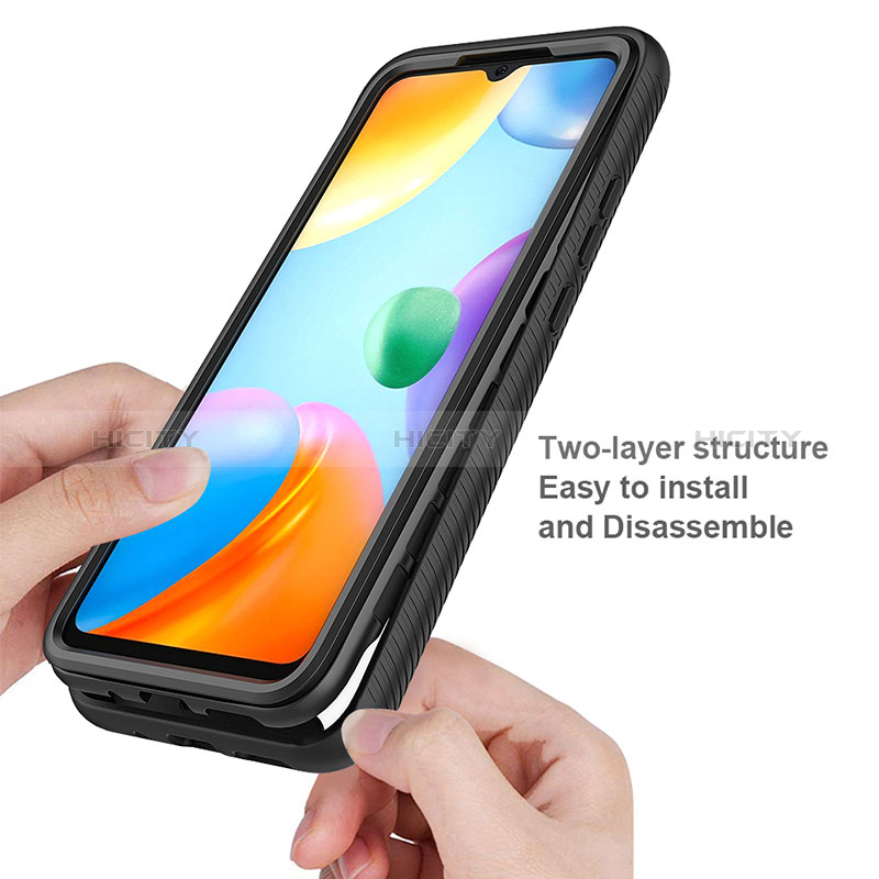 Coque Rebord Contour Silicone et Vitre Transparente Housse Etui 360 Degres ZJ4 pour Xiaomi Redmi 10C 4G Plus