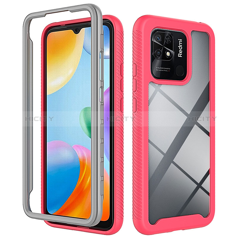 Coque Rebord Contour Silicone et Vitre Transparente Housse Etui 360 Degres ZJ4 pour Xiaomi Redmi 10C 4G Plus